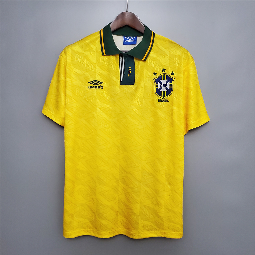 AAA Quality Brazil 91/93 Home Soccer Jersey
